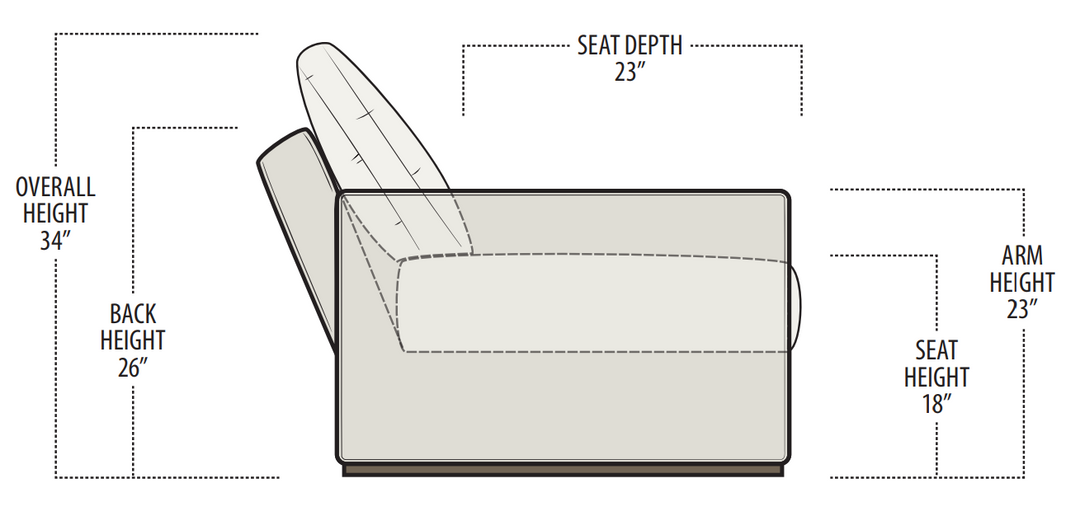 SECTIONAL 2PC WITH ARM TRAY IN DOVERY STONE #55320