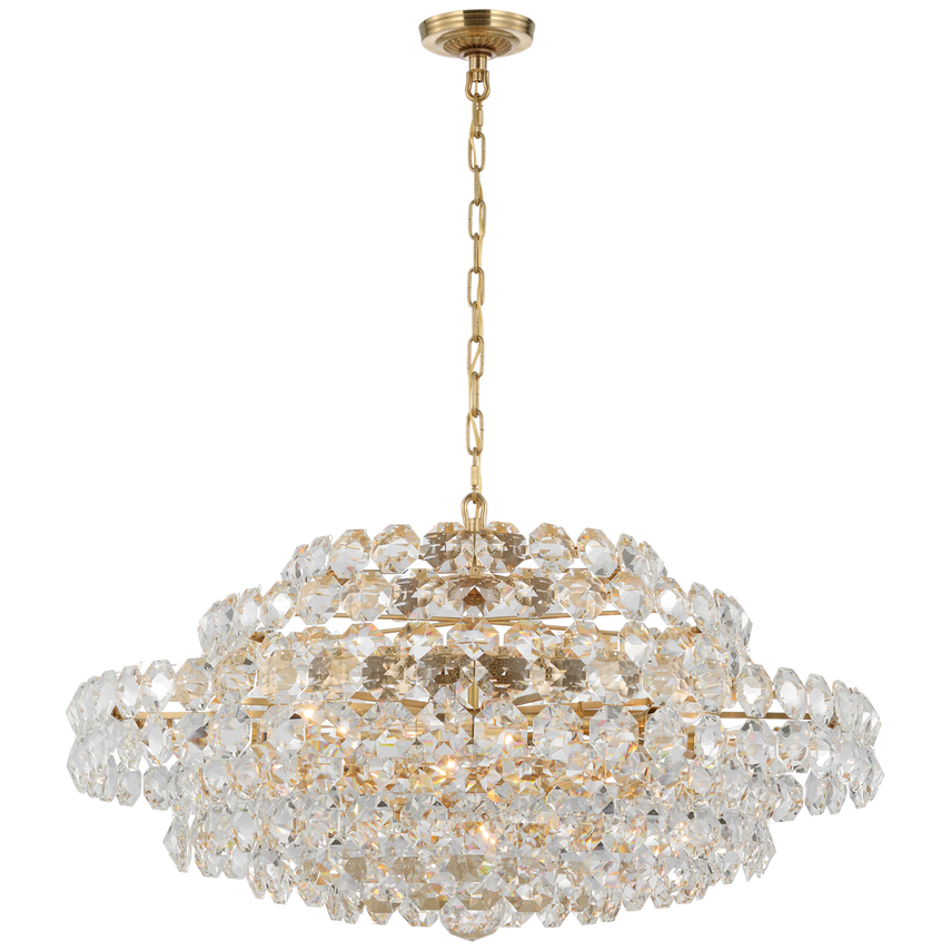 CHANDELIER IN HAND-RUBBED ANTIQUE