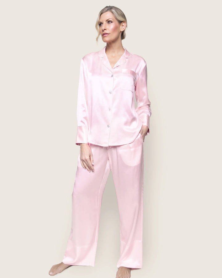 PAJAMA SET SILK PINK LONG