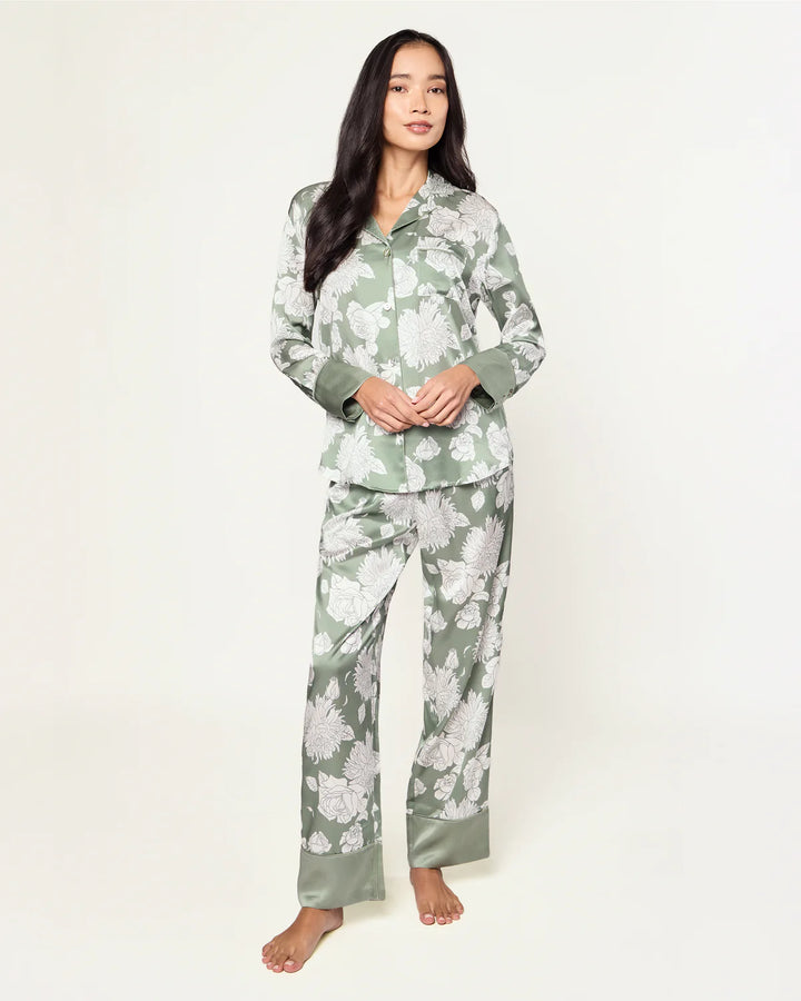 PJ LONG SLEEVE SILK SAGE BLOOM