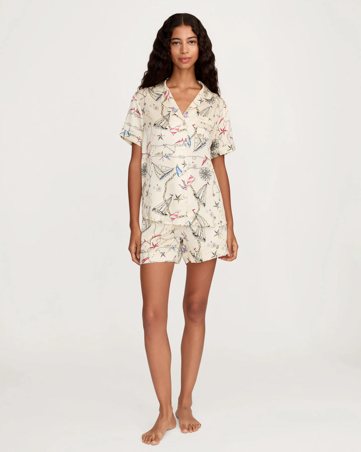 PAJAMA SHORT SET IN REGATTA ROYALE
