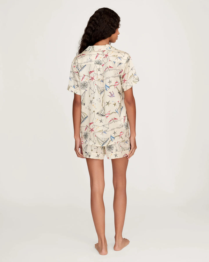 PAJAMA SHORT SET IN REGATTA ROYALE