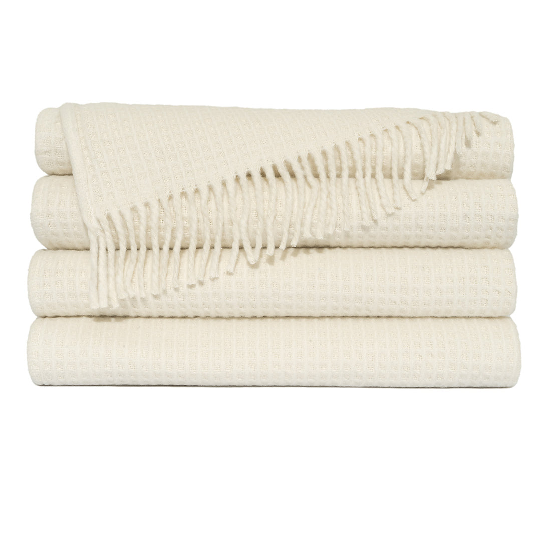 THROW W/ FRINGE STRIPE 60×80"