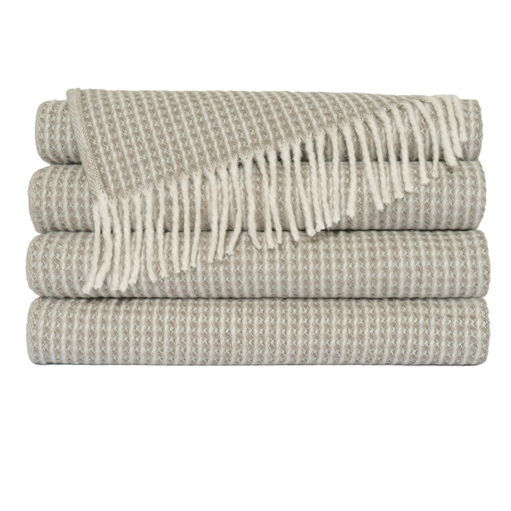 THROW W/ FRINGE STRIPE 60×80"