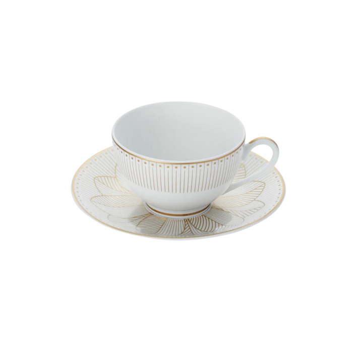 TEA CUP MALMAISON IMPERIAL PORCELAIN GOLD