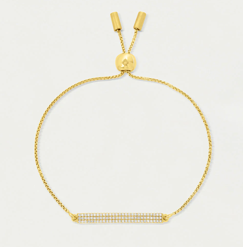 BRACELET PETITE PAVE BAR WHITE TOPAZ #66338