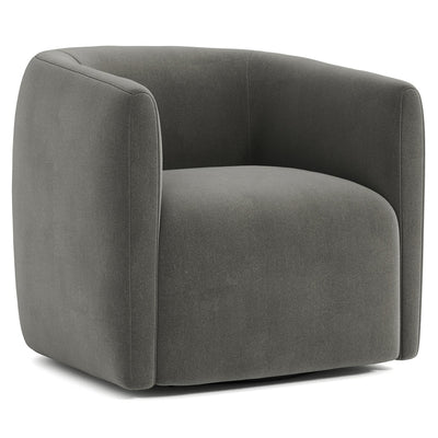 CHAIR SWIVEL BARREL TEAL PLUSH
