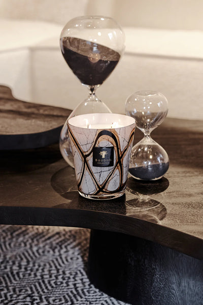 BAOBAB CANDLE STONES MARBLE (Available in 3 Sizes)
