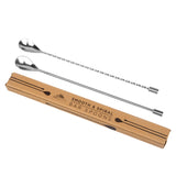 BAR SPOONS SILVER SET OF TWO