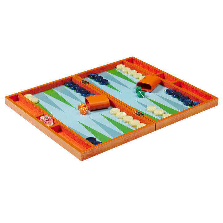BACKGAMMON SET ORANGE