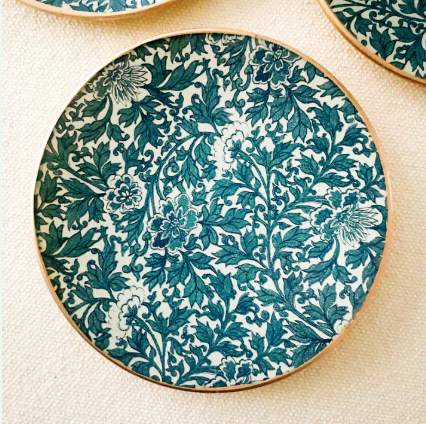 PLATE BLUE FLOWERS ROUND (2 SIZES)