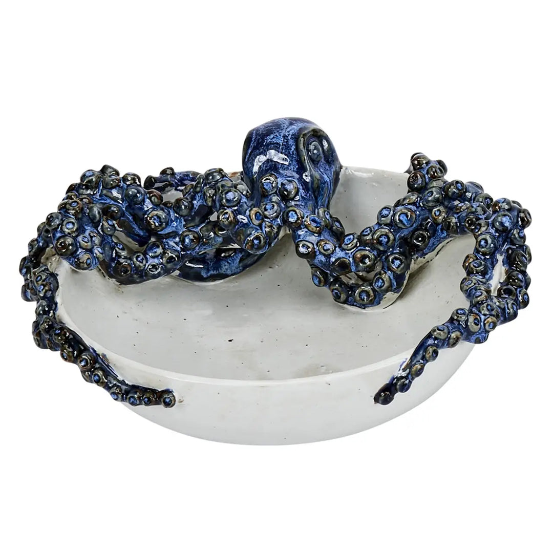 BOWL OCTOPUS BLUE & WHITE