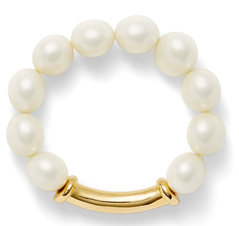 CATHERINE CANINO BRACELET PEARL PEBBLES  WHITE