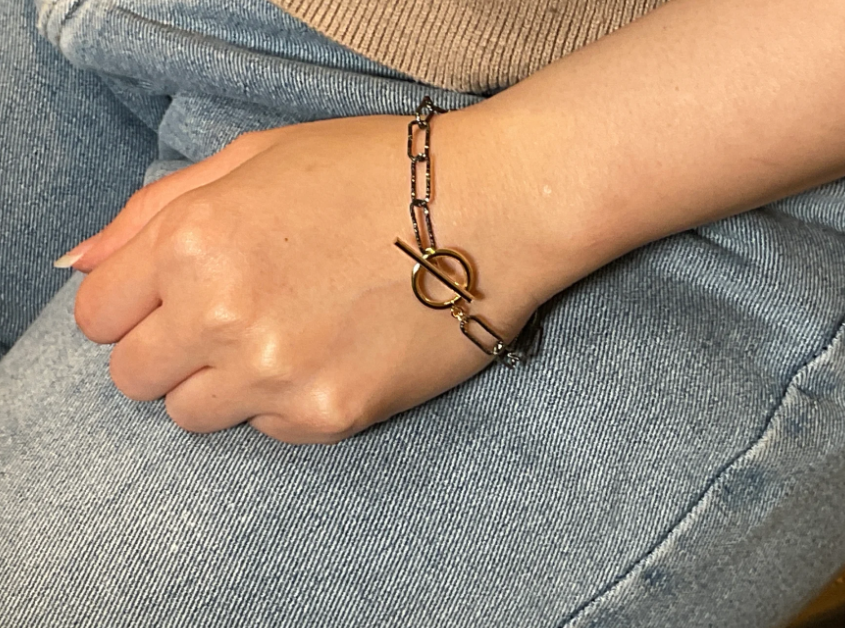 BRACELET MIXED METAL TOGGLE