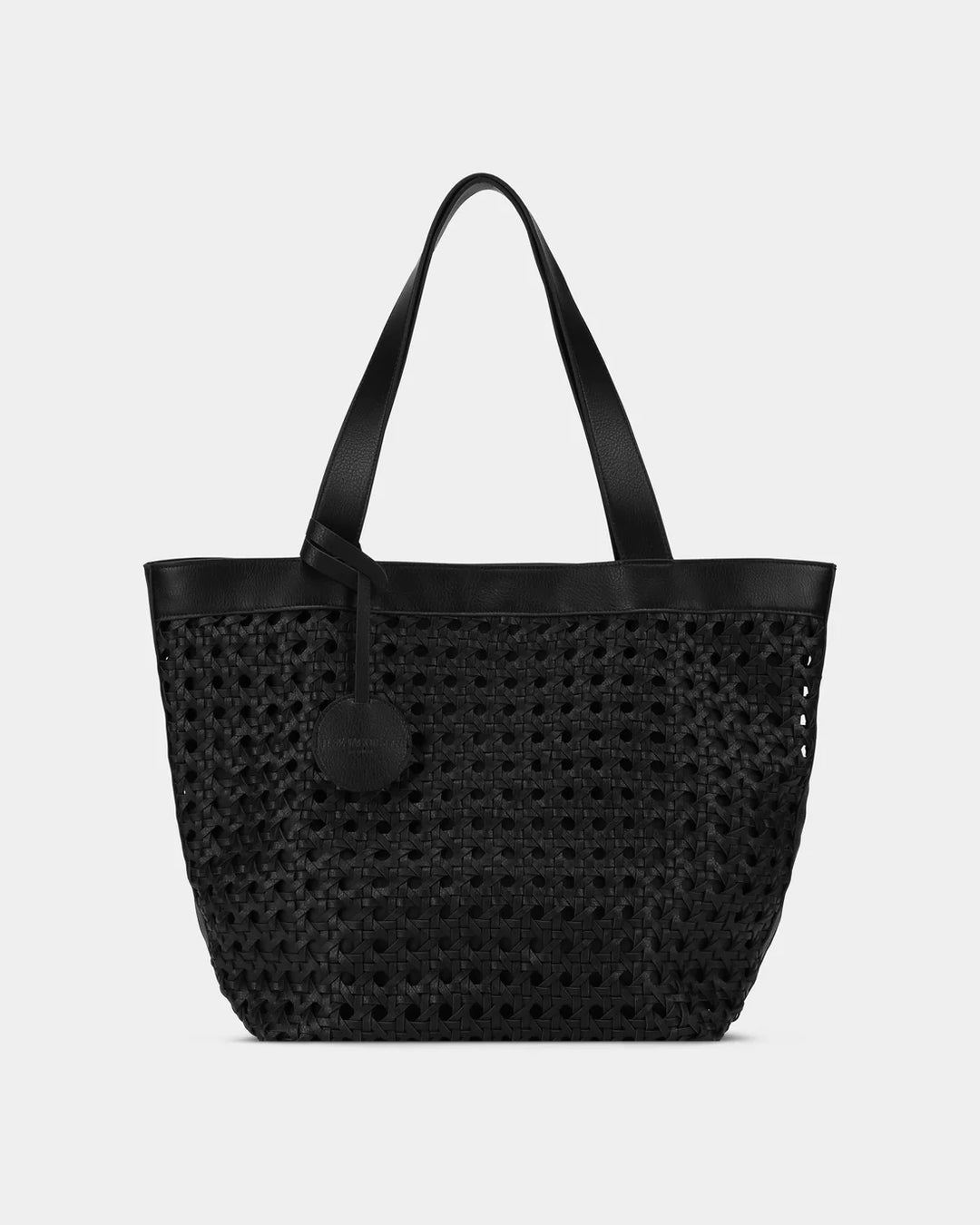 TOTE BAG BLACK BRAIDED BLACK