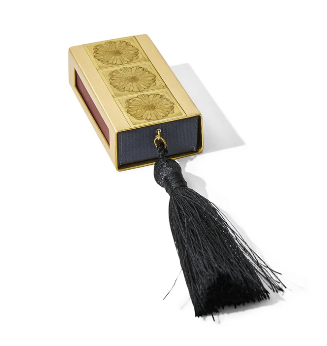 MATCH BOX BRASS BLACK TASSEL (NRD)