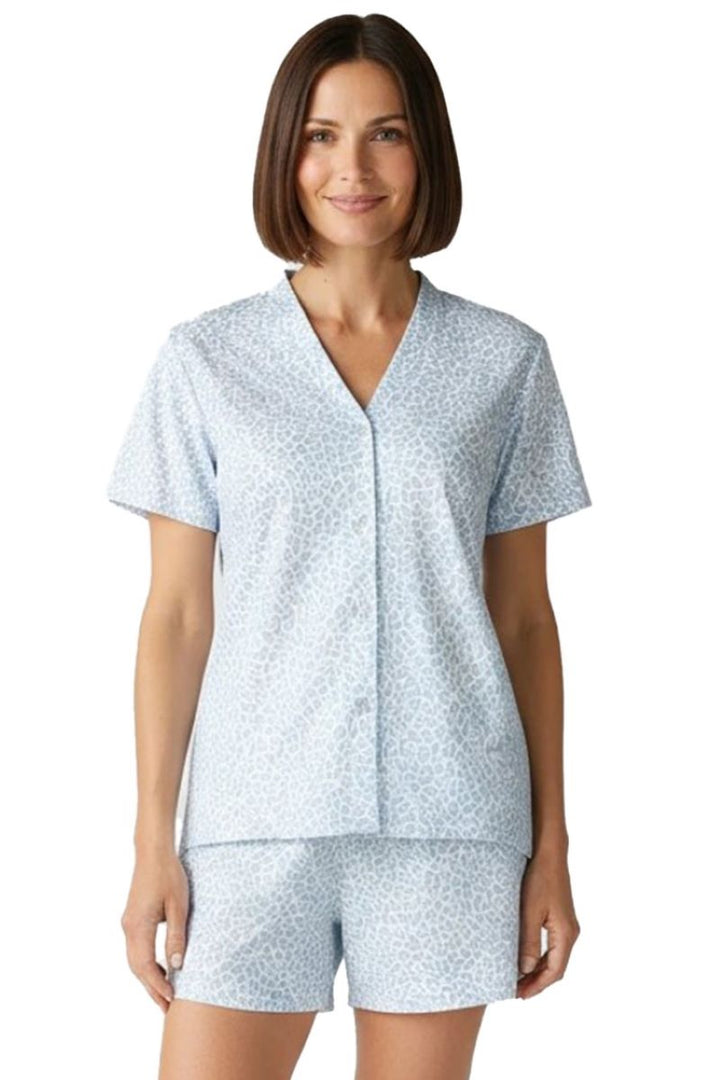 BROOKE SHORT BLUE LEOPARD PJ SET