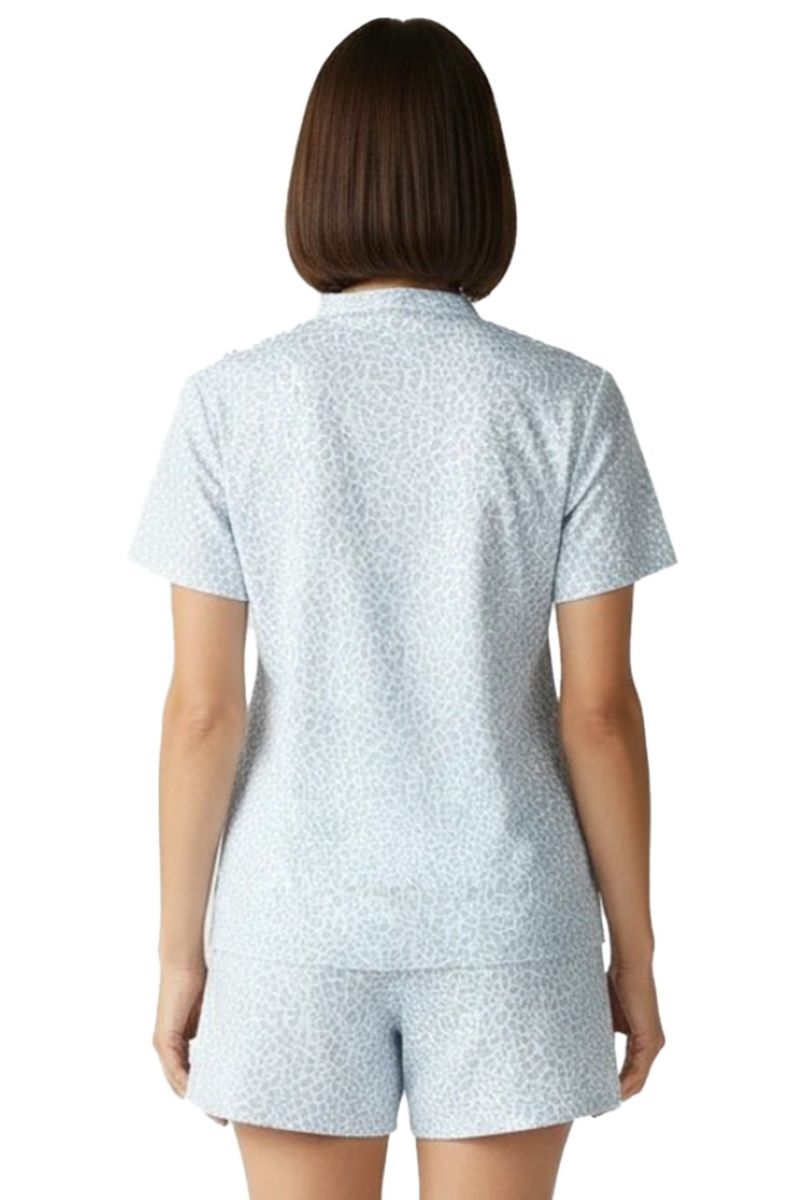 BROOKE SHORT BLUE LEOPARD PJ SET