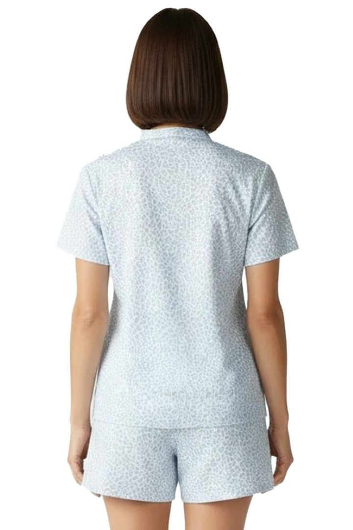 BROOKE SHORT BLUE LEOPARD PJ SET