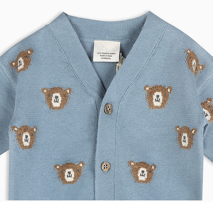 CARDIGAN BEAR JACQUARD