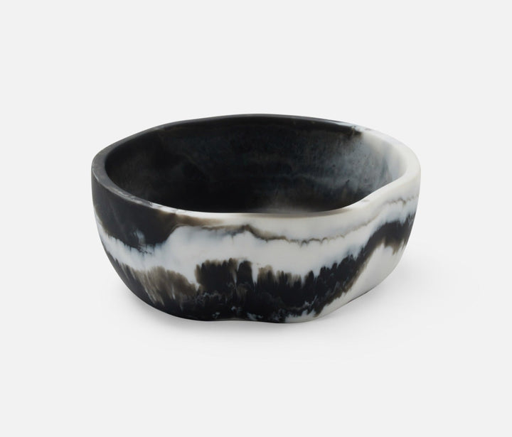 BOWL SERVING BLACK SWIRL