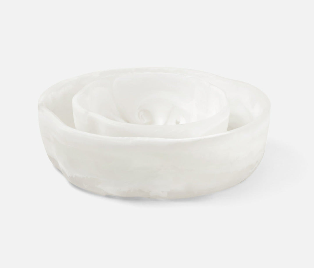 BOWL SERVING WHITE SWIRL
