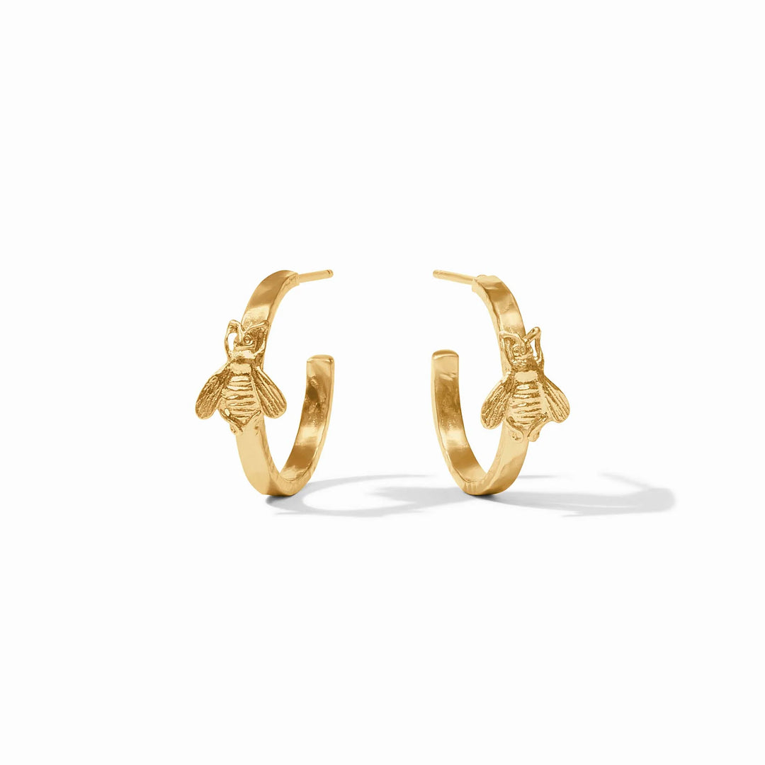 EARRING BEE HOOP GOLD