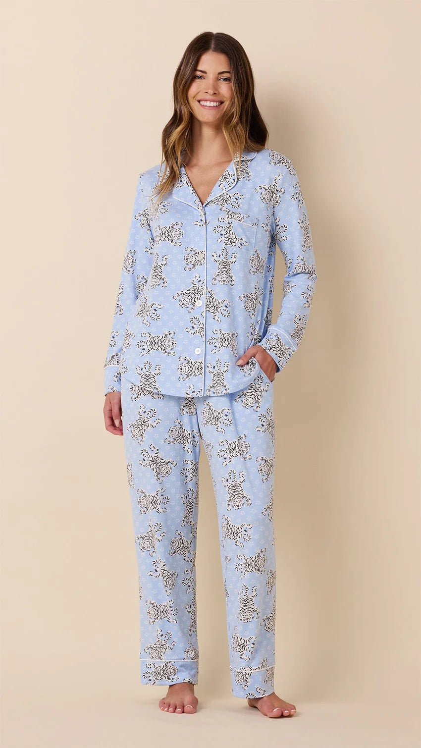 PAJAMA BENGAL BLUE PIMA LONG SLEEVE
