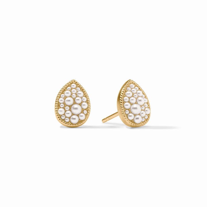 EARRING PAVE TEARDROP STUD