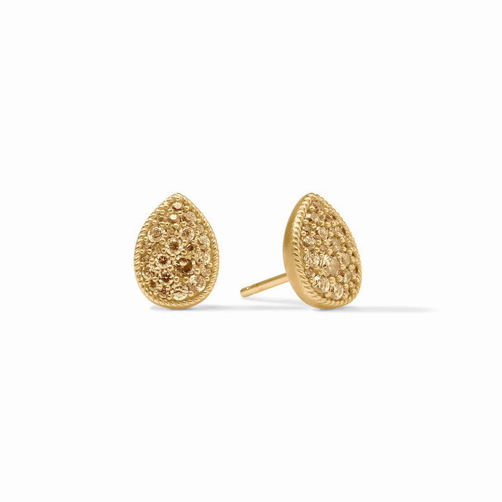 EARRING PAVE TEARDROP STUD