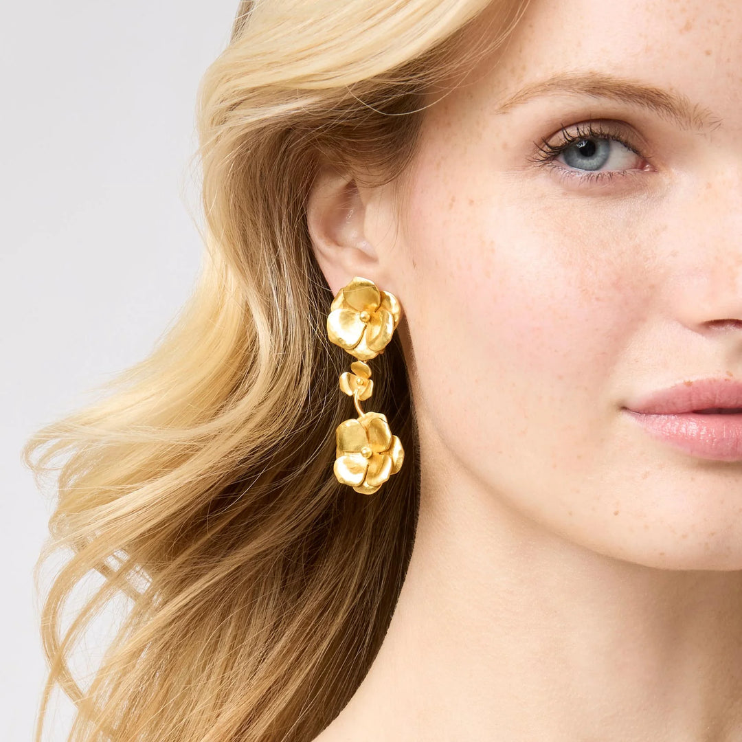 EARRING CLIP TIER BLOOM GOLD