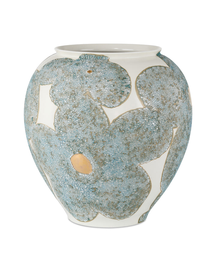 VASE BLOOM BLUE/IVORY
