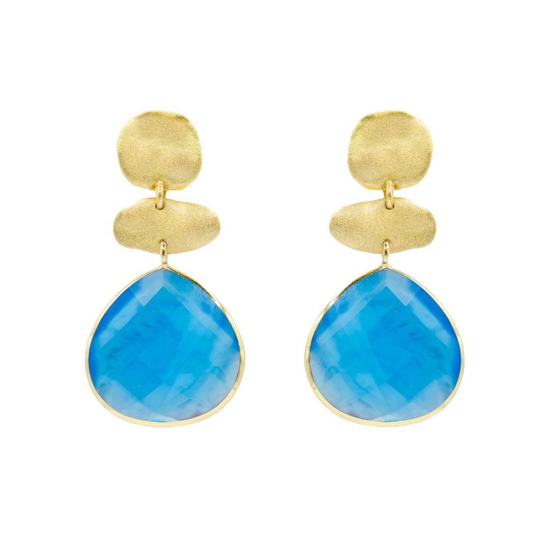 EARRING TWO MOLTEN COINS