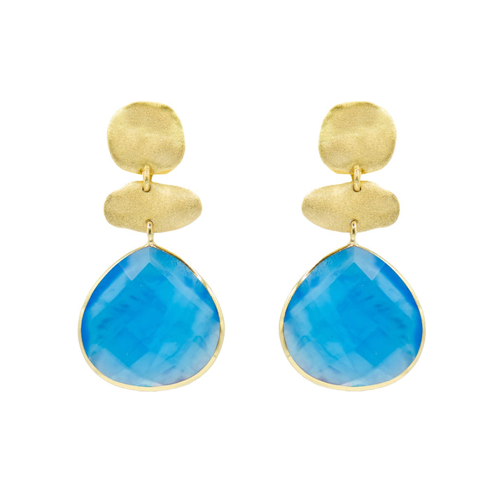 EARRING TWO MOLTEN COINS