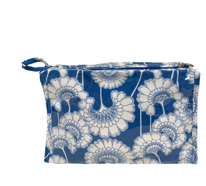 COSMETIC BAG BOX BLUE FANS