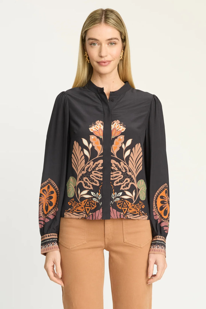 TOP IN CROUCHING CHEETAH BLACK