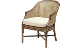 CANED TOBOGGAN ARM CHAIR
