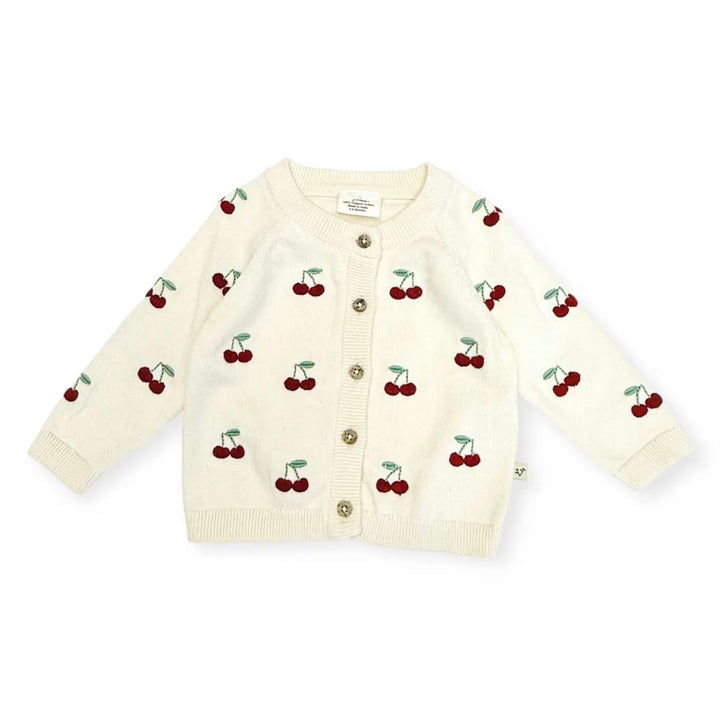 CARDIGAN SWEATER KNIT CHERRY