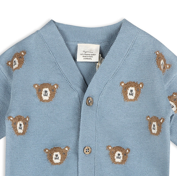 CARDIGAN BEAR JACQUARD