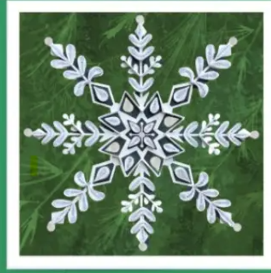 GREETING CARD "CARD SNOWFLAKE ON PINE"