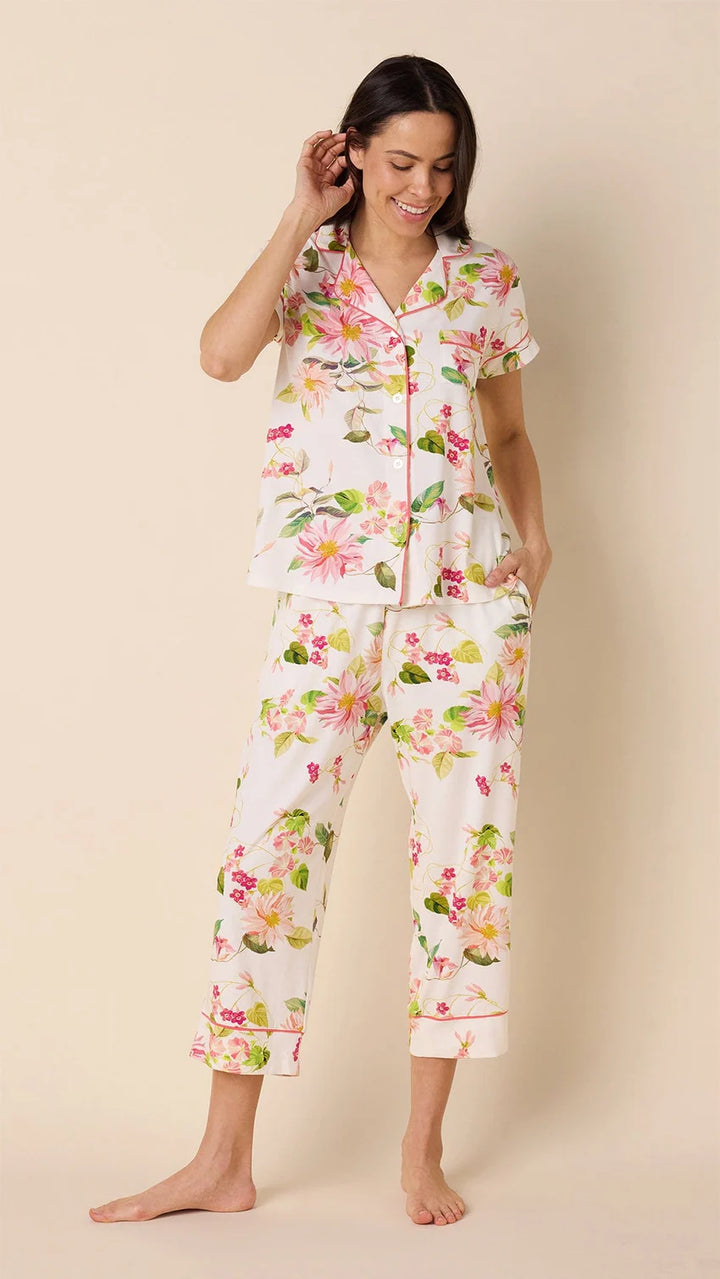 PAJAMA CAROLINA CAPRI PIMA KNIT WHITE MEDIUM (NRD)