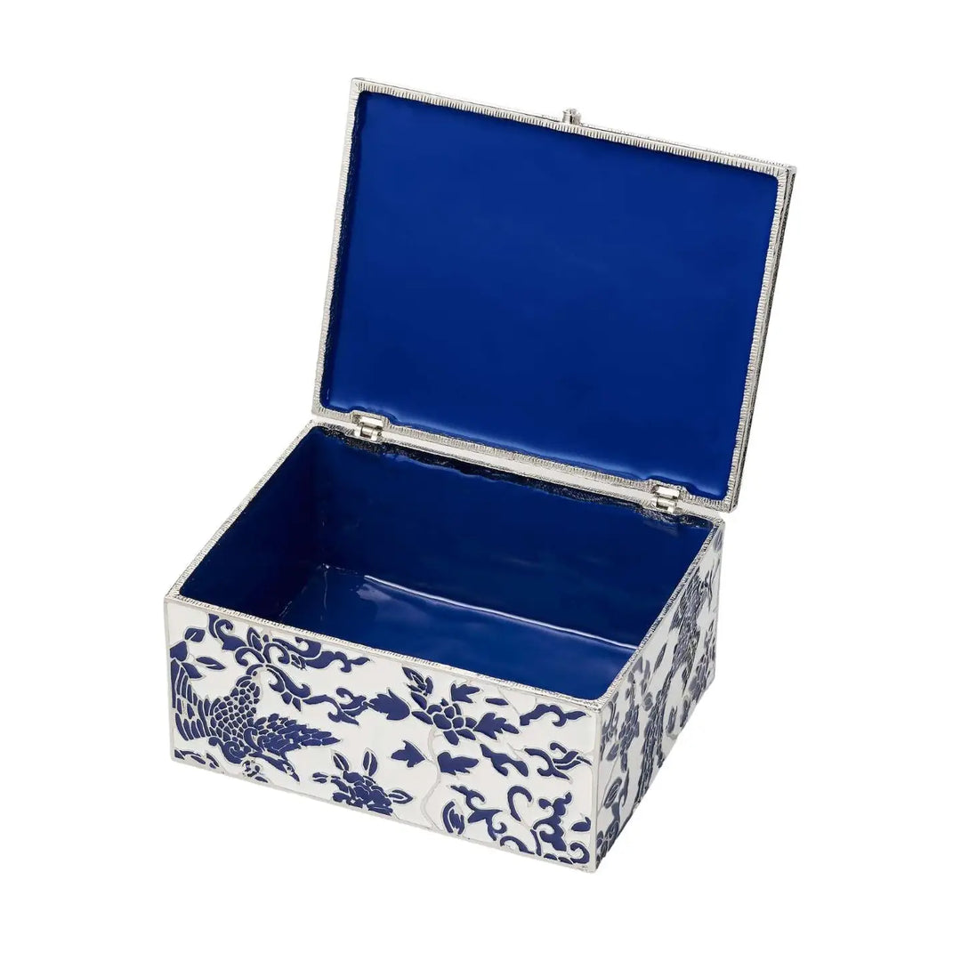 JEWELRY BOX BLUE & WHITE