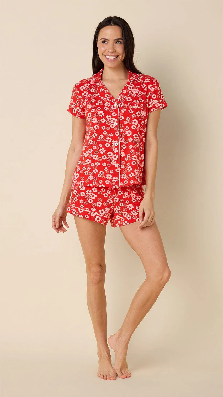 PAJAMA CECE PIMA KNIT SHORT RED