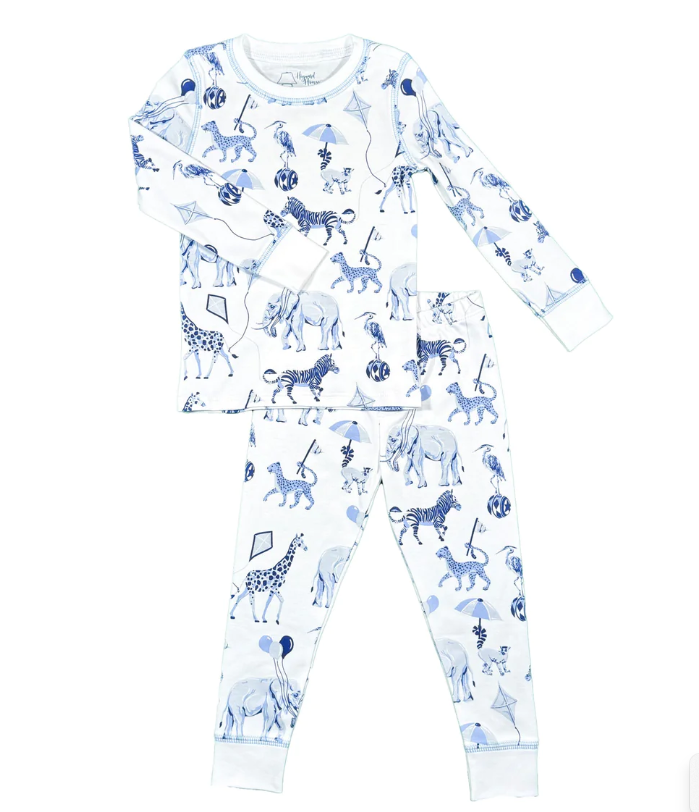 PAJAMA SET SAFARI IN BLUE (Available in 3 Sizes)