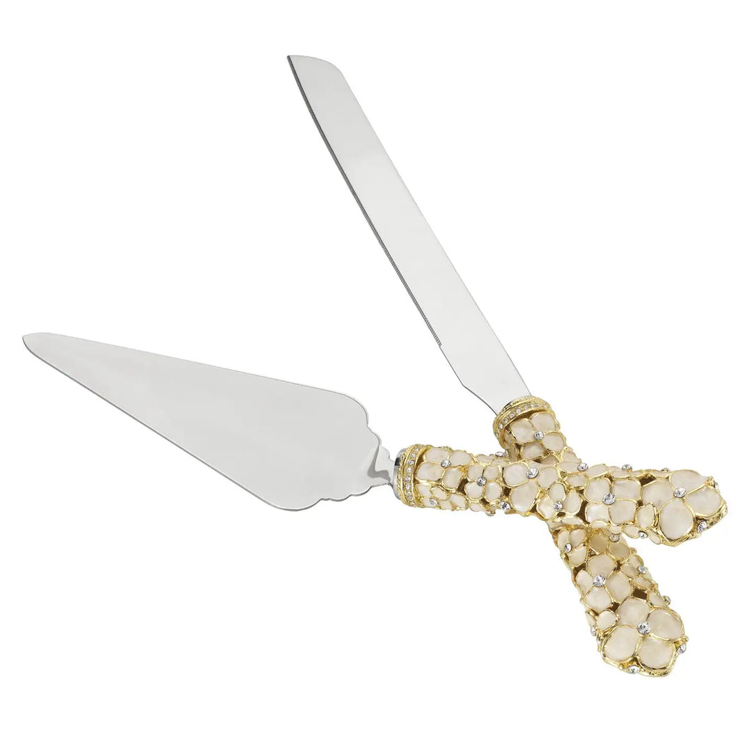 DESSERT SERVING SET DOGWOOD GOLD