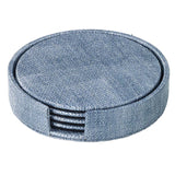 COASTERS LUSTER ROUND W/ HOLDER S/4