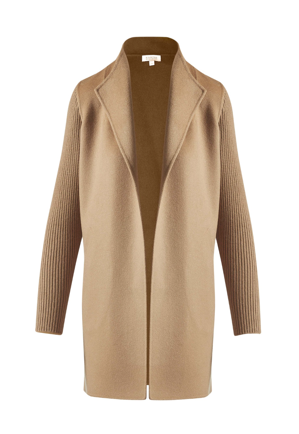 COAT RIB SLEEVE CAMEL