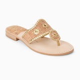SANDAL ORIGINAL JACKS FLAT IN CORK GOLD