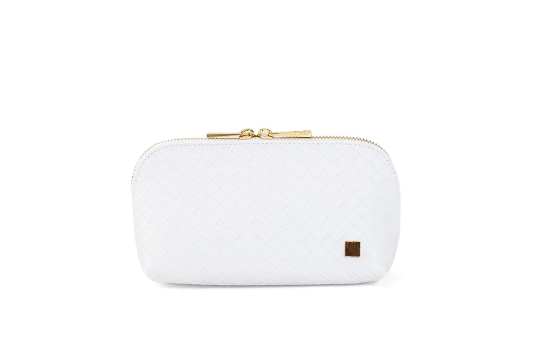 COSMETIC CASE LUXE DUO WOVEN BLANC