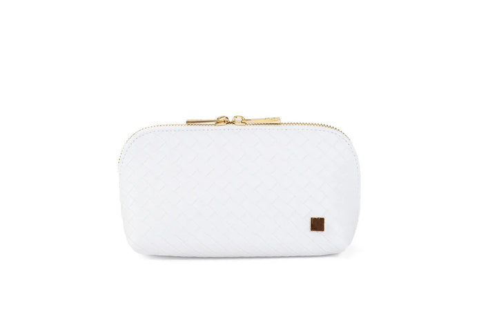 COSMETIC CASE LUXE DUO WOVEN BLANC